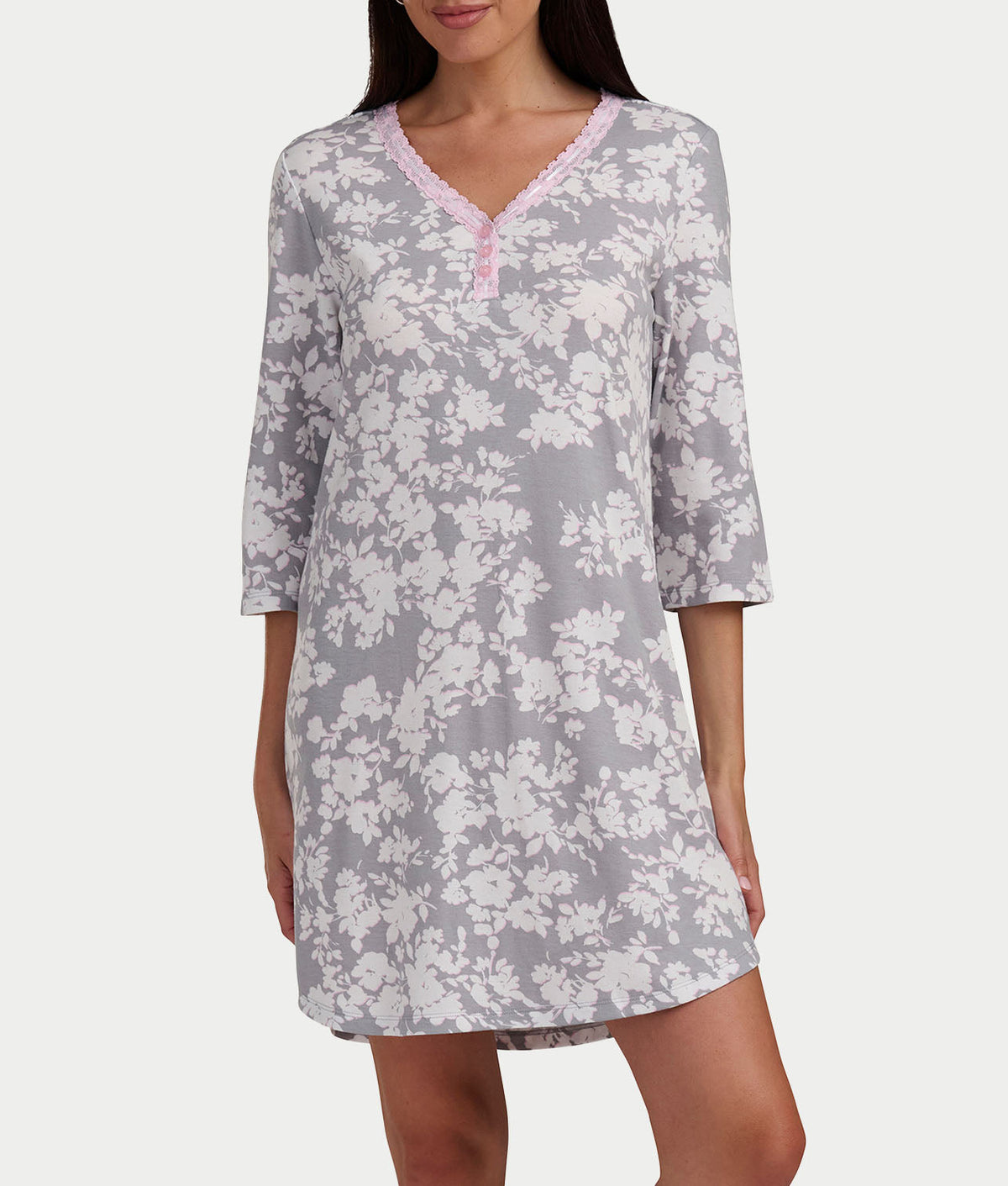 3/4 Sleeve Knit Sleep Shirt