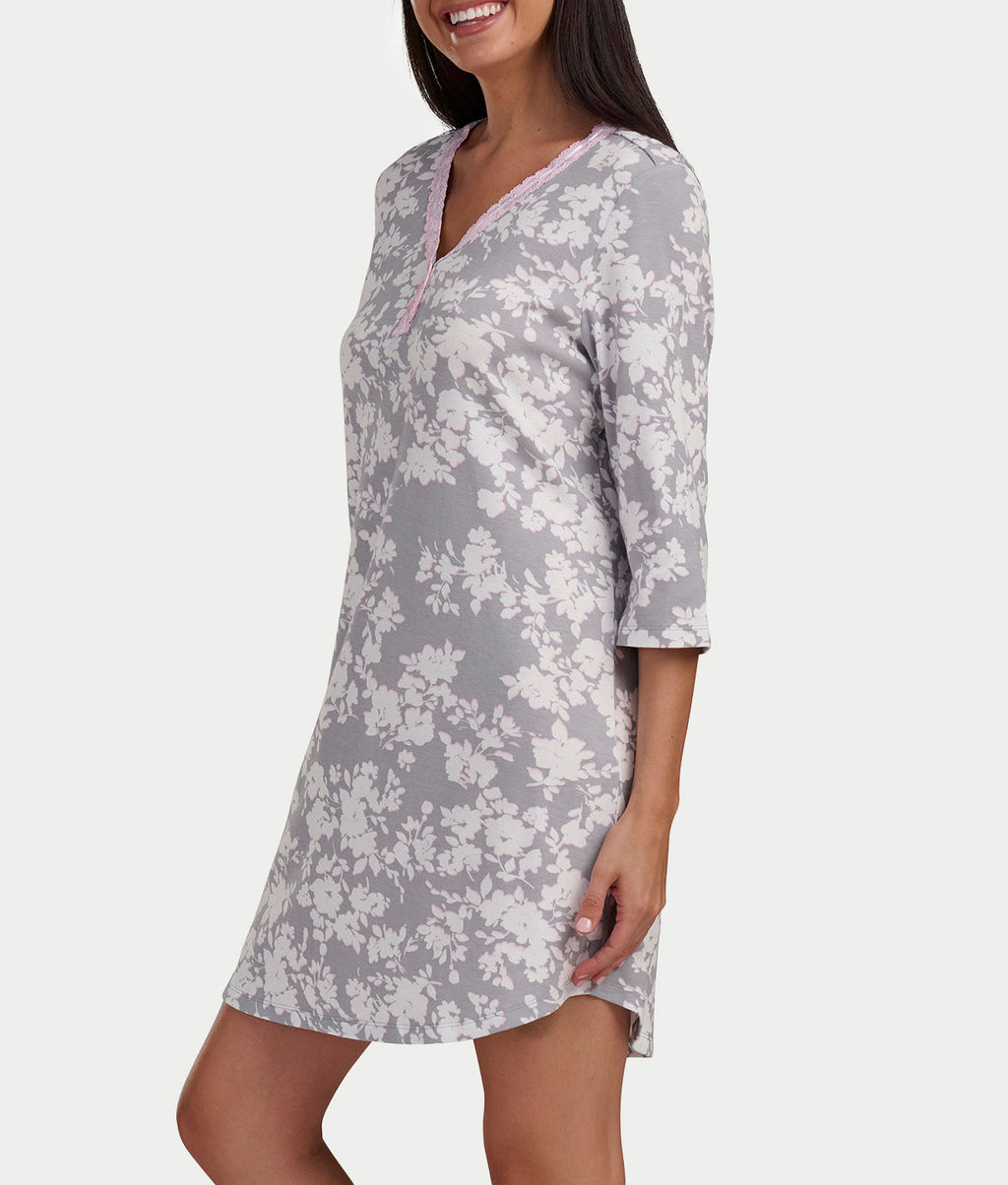 3/4 Sleeve Knit Sleep Shirt