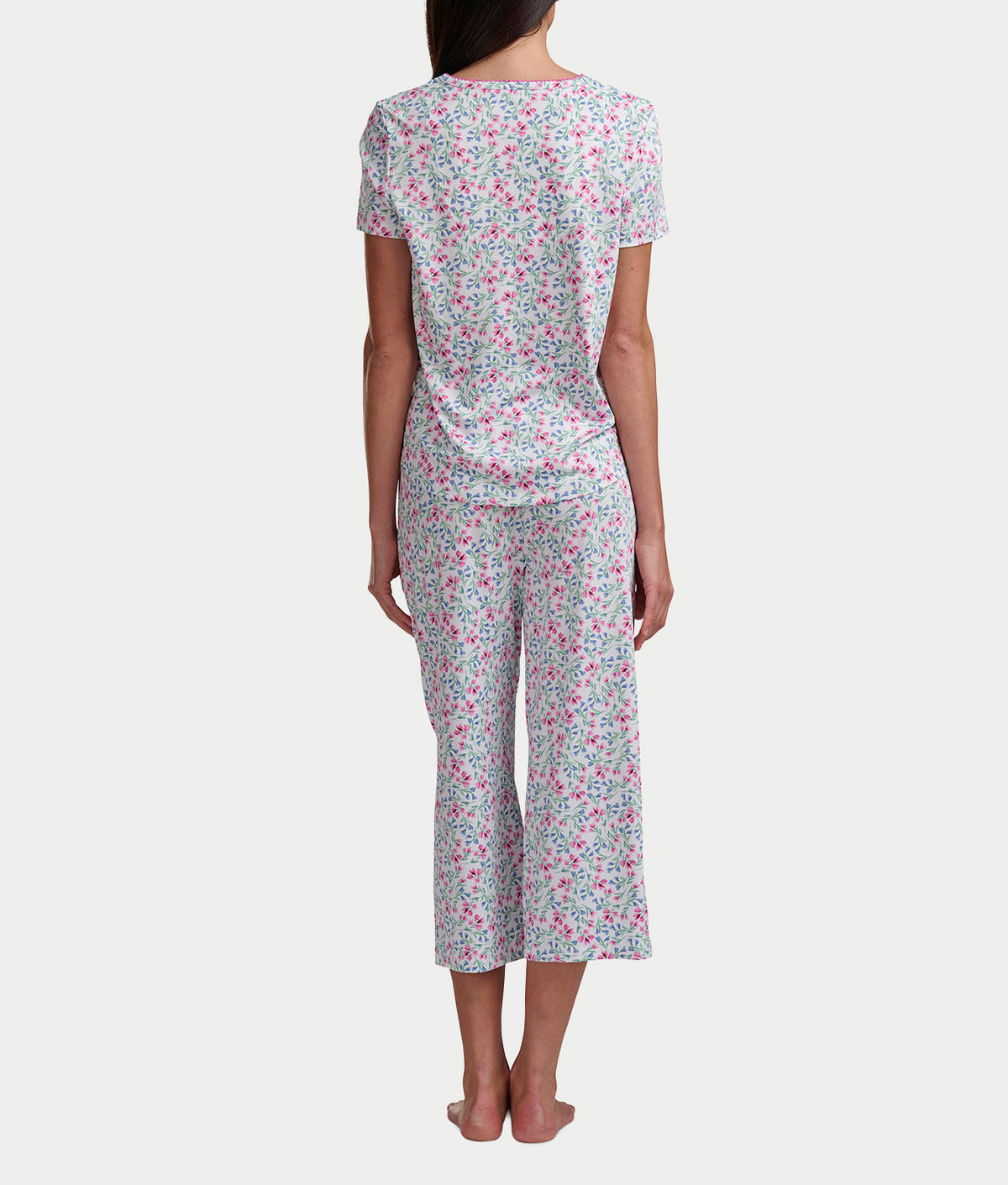 KN Cool Scoop Neck Tee Knit Capri Pajama Set