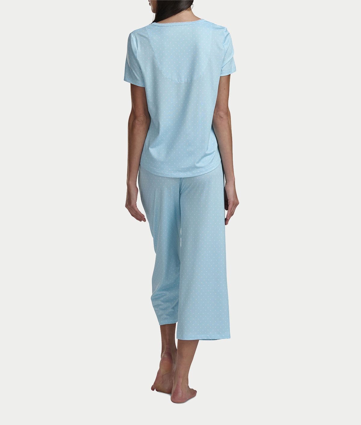 KN Cool Scoop Neck Tee Knit Capri Pajama Set
