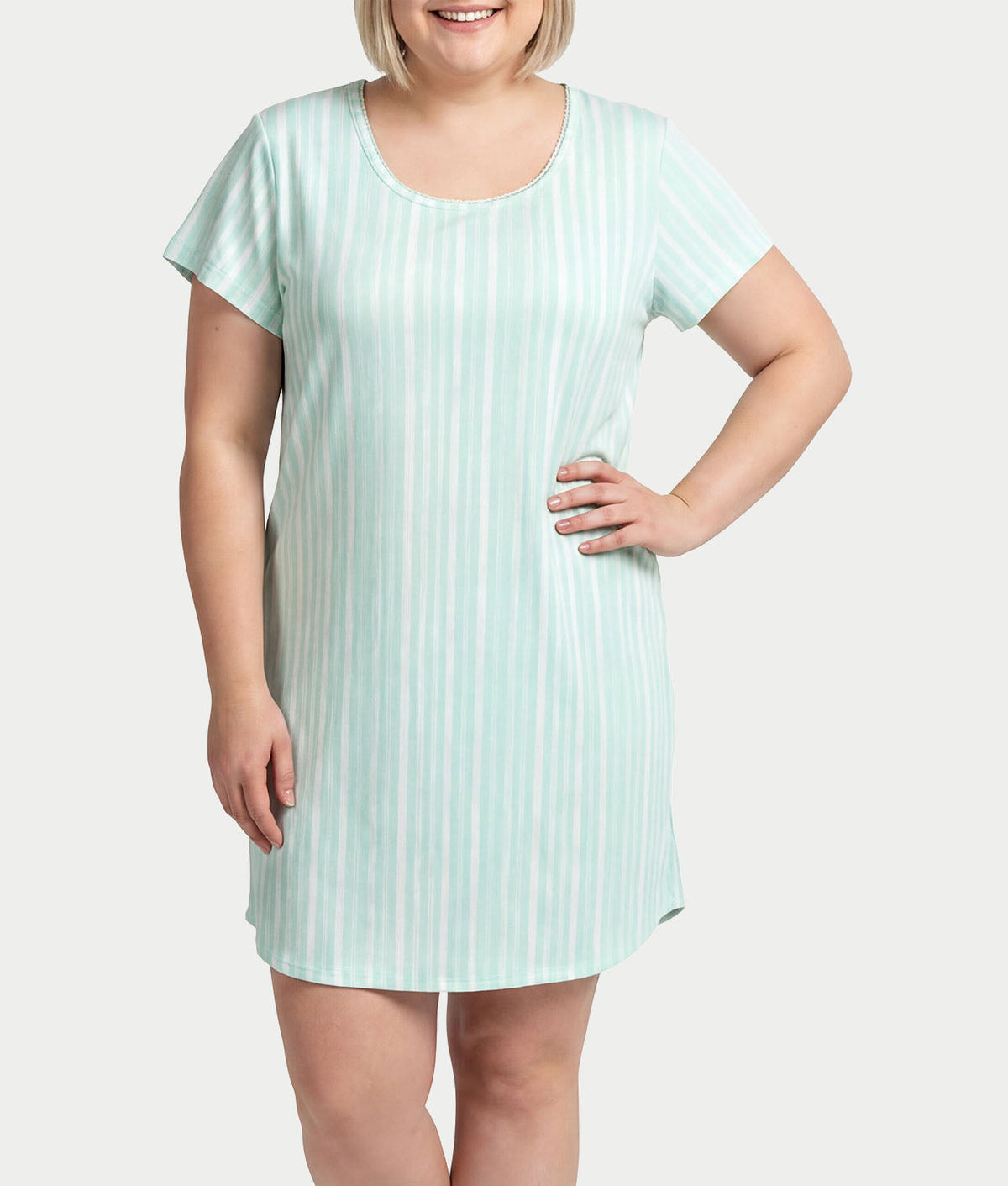 KN Cool Square Neck Knit Sleep Shirt