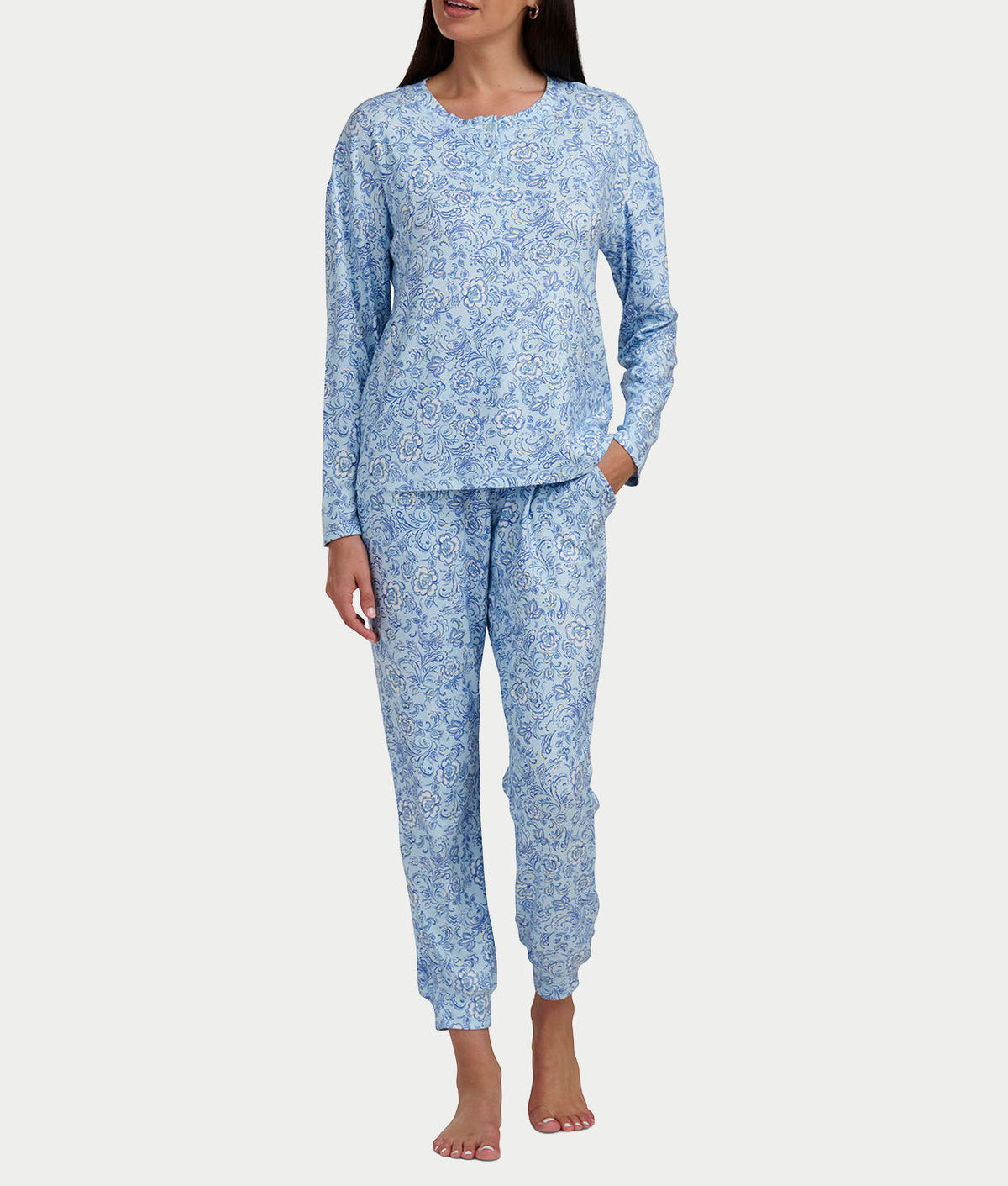 Henley Knit Pajama Set