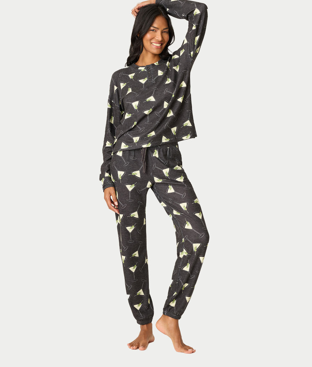 Merrier With A Martini Knit Pajama Set