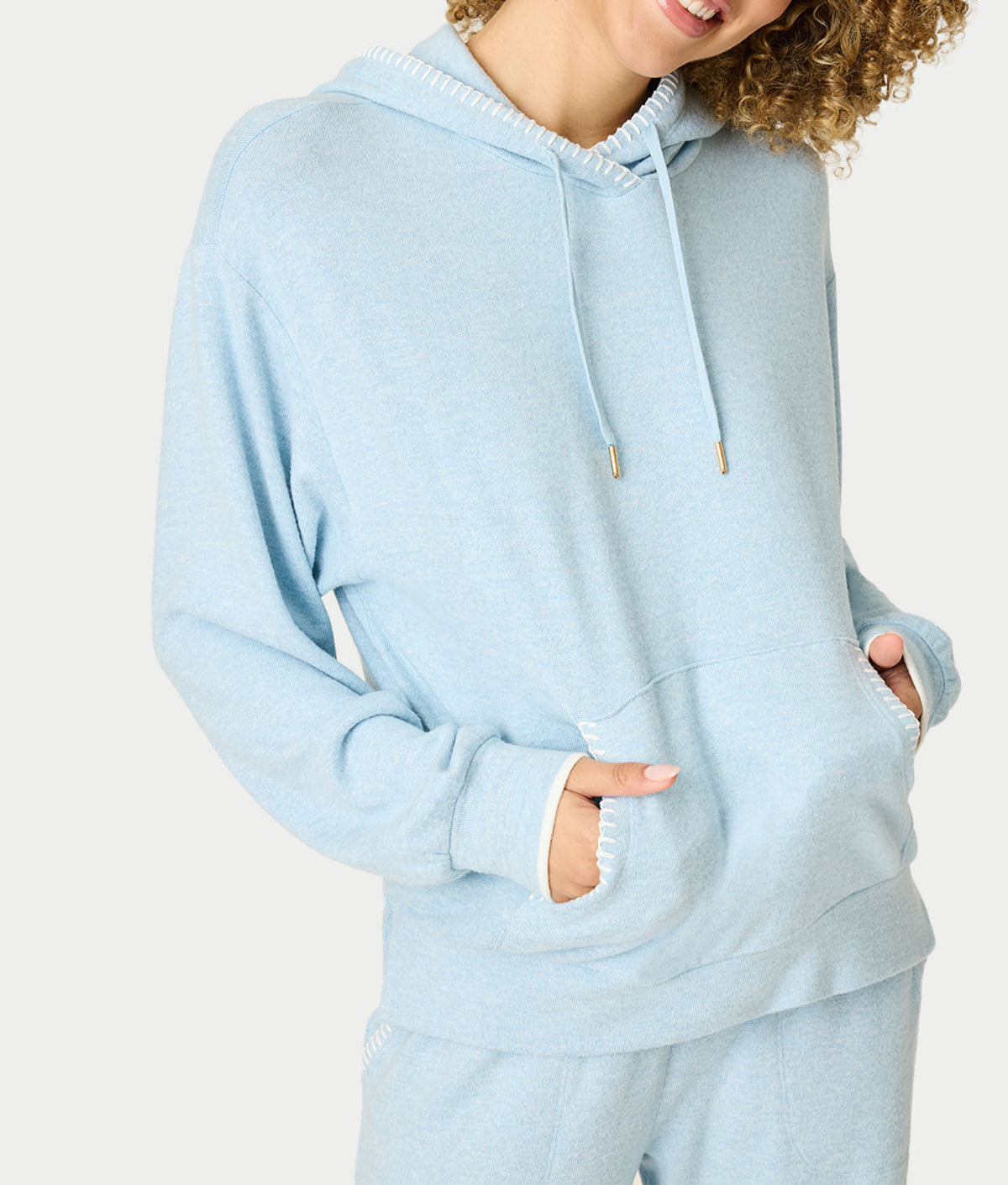 Western Blooms Dream Blue Knit Lounge Set