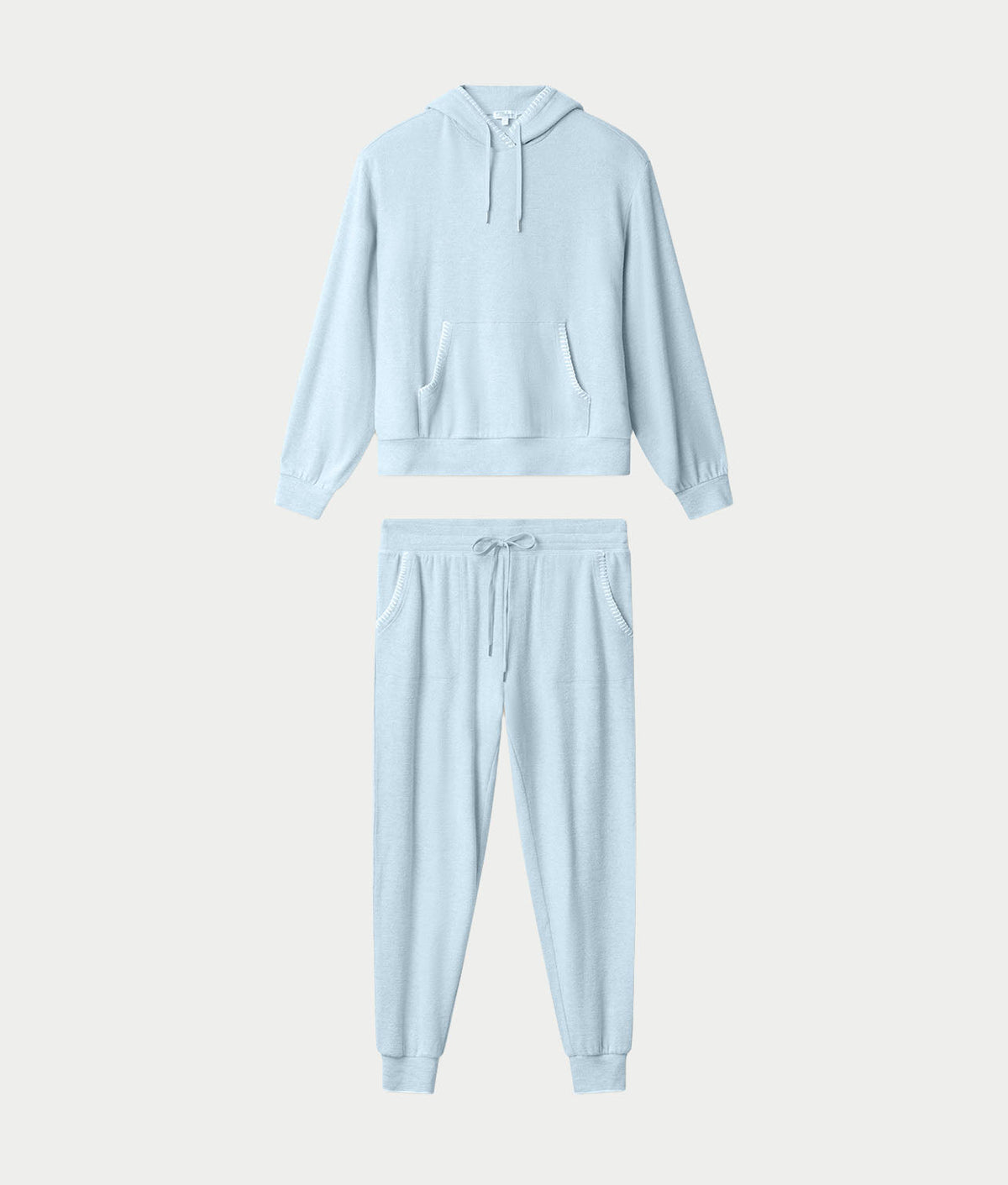 Western Blooms Dream Blue Knit Lounge Set