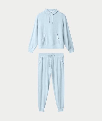 Western Blooms Dream Blue Knit Lounge Set