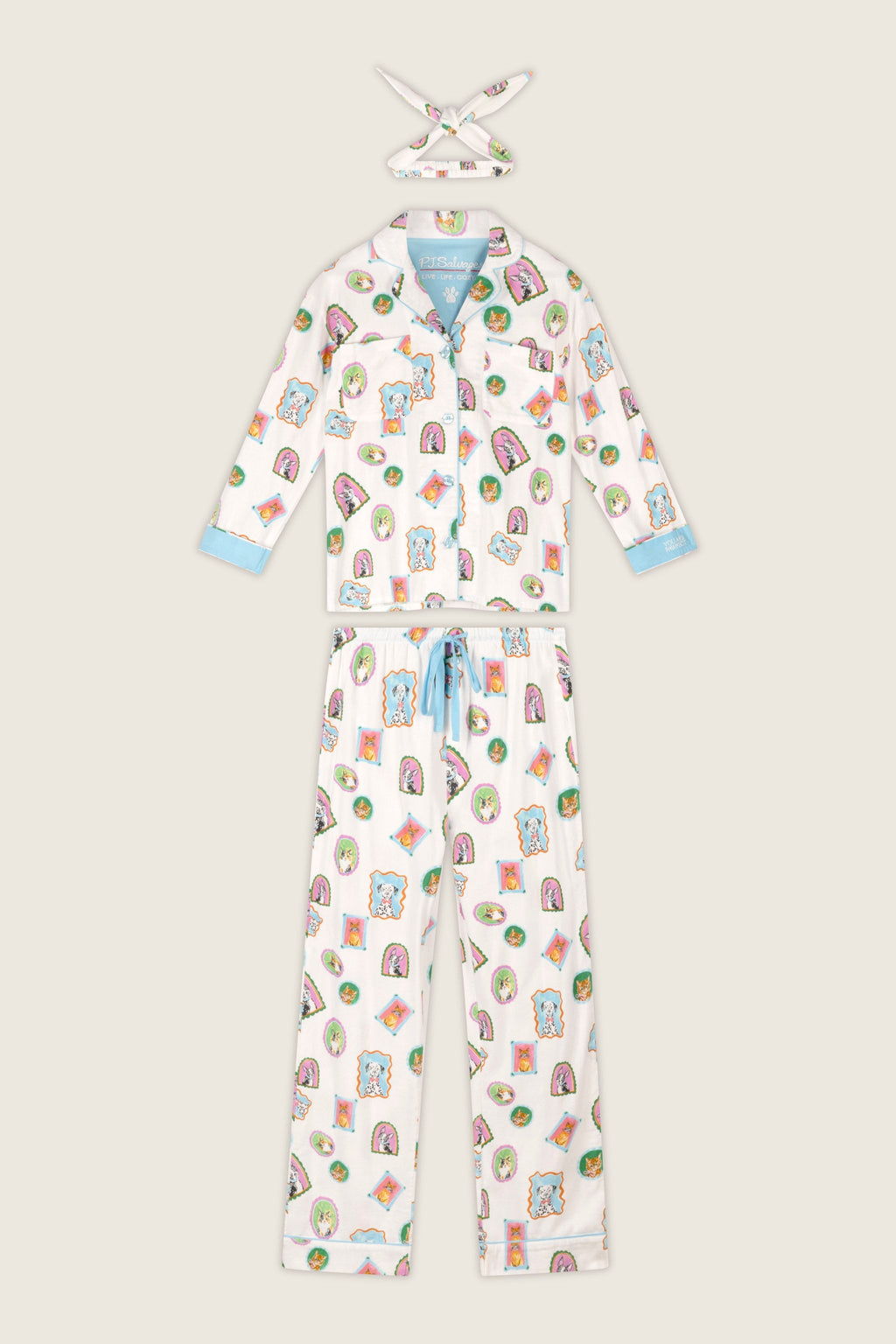 Picture Purrfect Pet Portraits 3-Piece Flannel Pajama Set