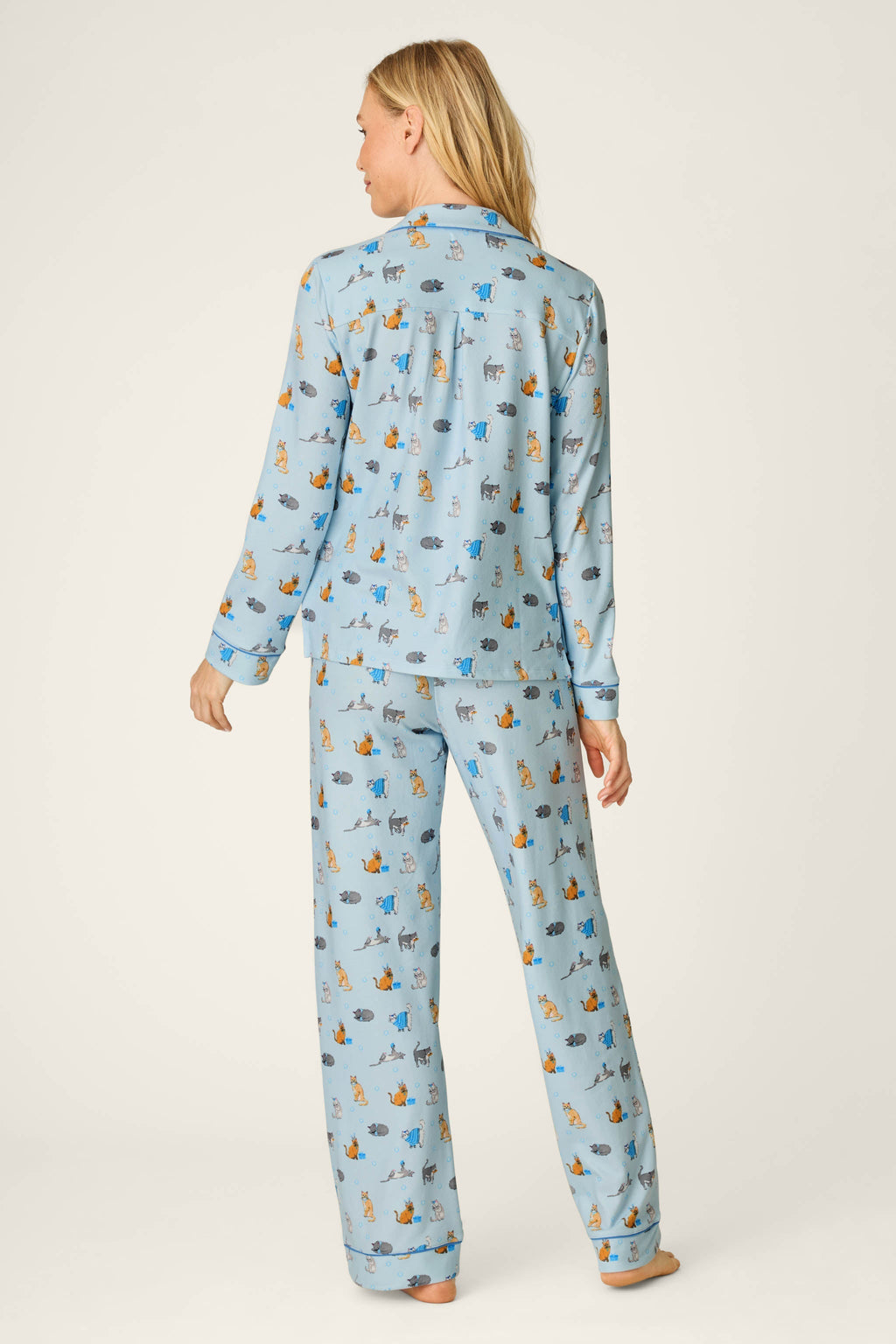 Hanukkatz Paws for Celebration Cat Print Pajama Set