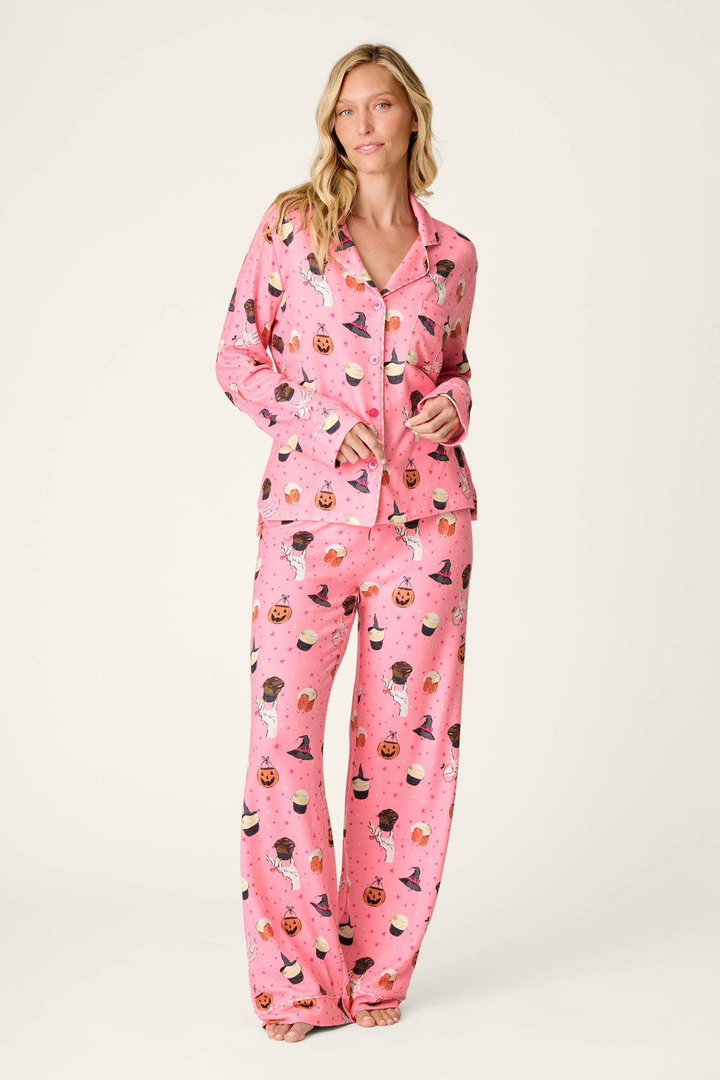 Sweet and Spooky Halloween Print Pajama Set