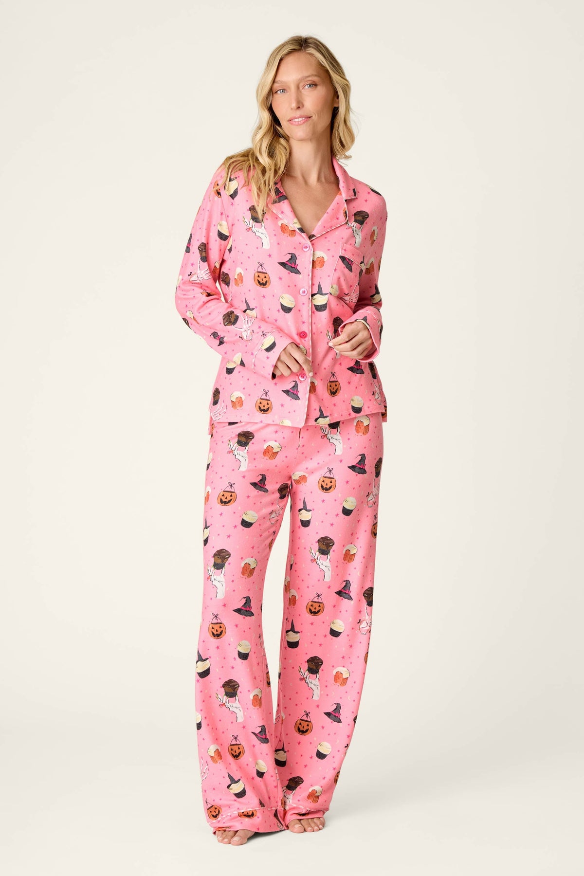 Sweet and Spooky Halloween Print Pajama Set