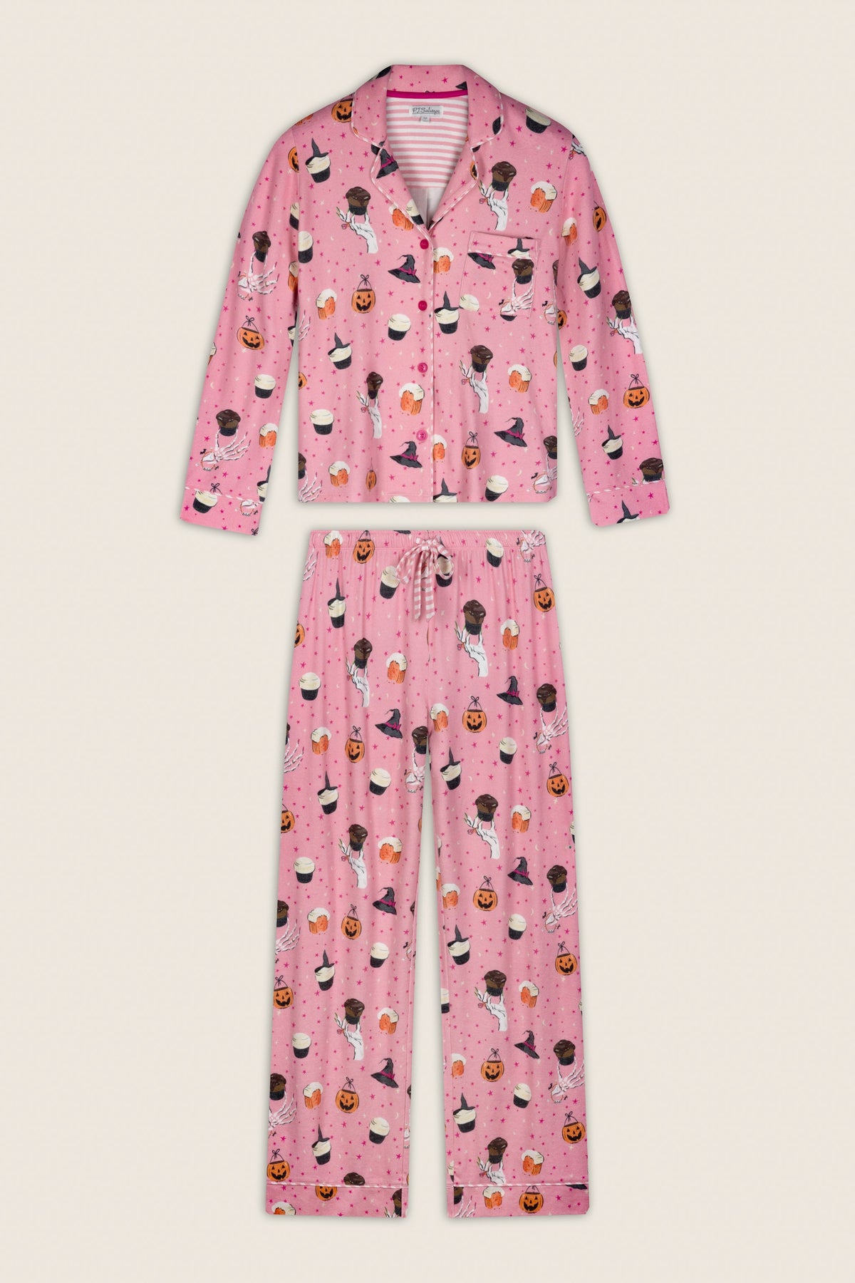 Sweet and Spooky Halloween Print Pajama Set