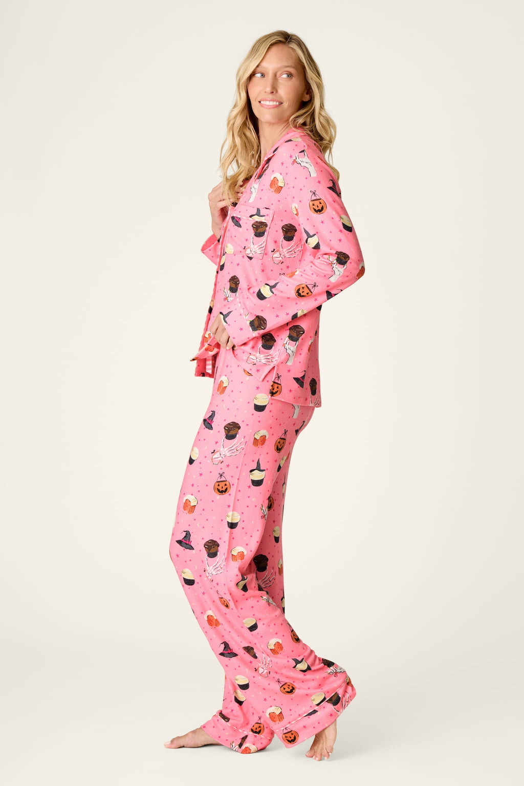 Sweet and Spooky Halloween Print Pajama Set
