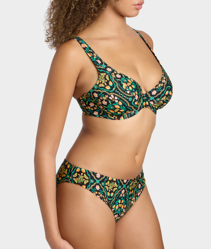Sunset In Seville High Apex Bikini Top