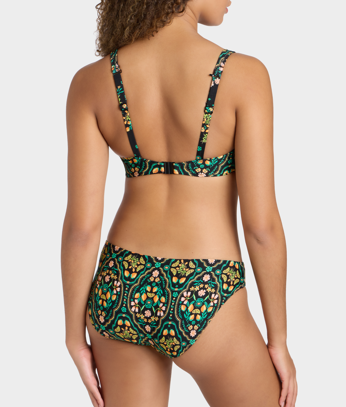 Sunset In Seville High Apex Bikini Top