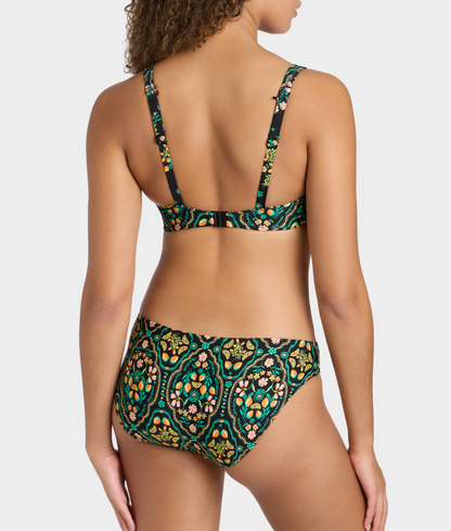 Sunset In Seville High Apex Bikini Top