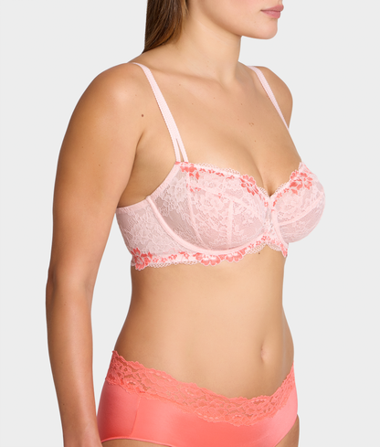 Lace Unlined Side Support Bra