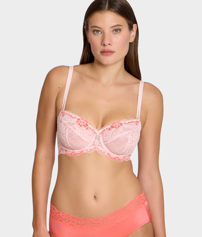 Lace Unlined Side Support Bra