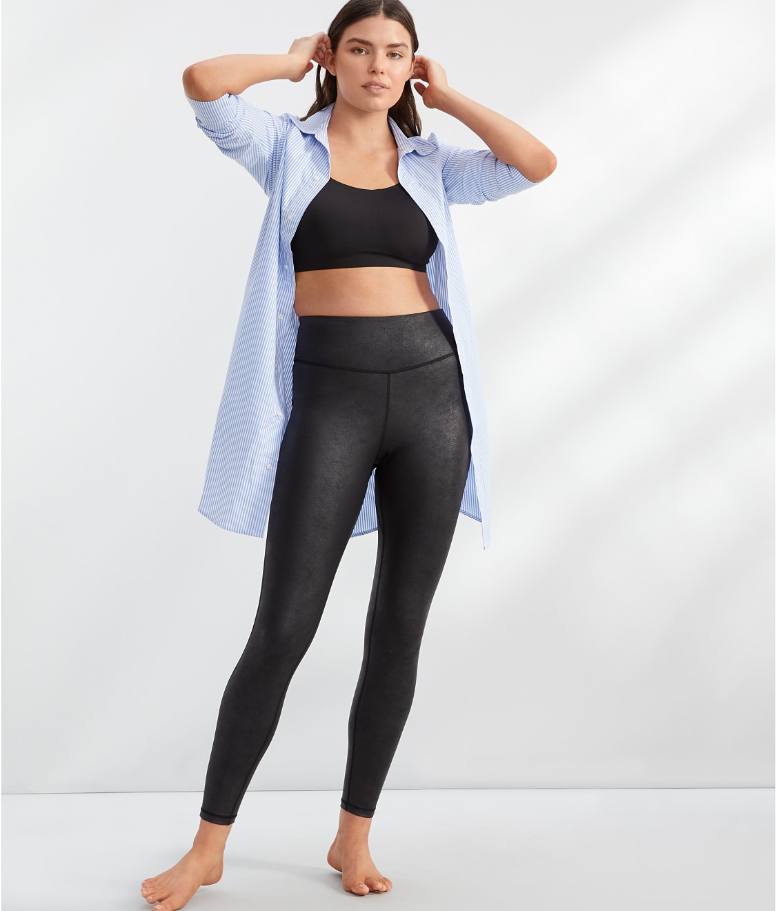 The Faux Leather High-Waist Leggings