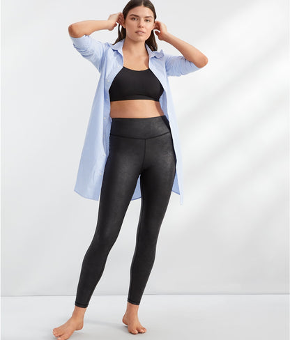 The Faux Leather High-Waist Leggings