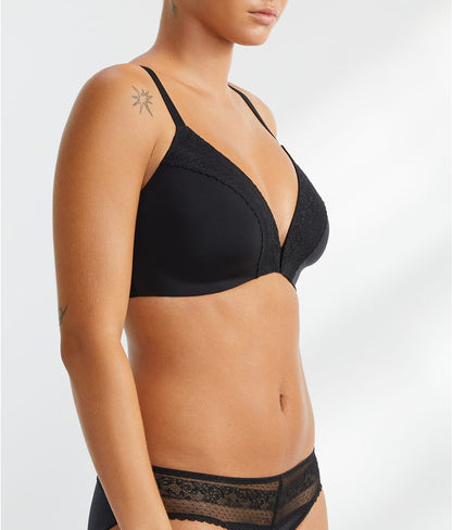 The Wire-Free Front-Close Bra with Lace