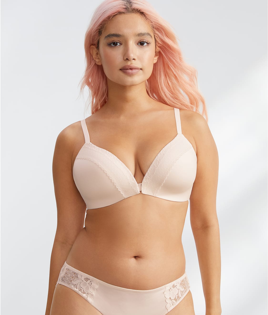 The Wire-Free Front-Close Bra with Lace