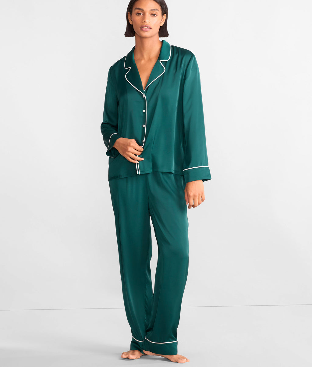 The Washed Satin Pajama Set