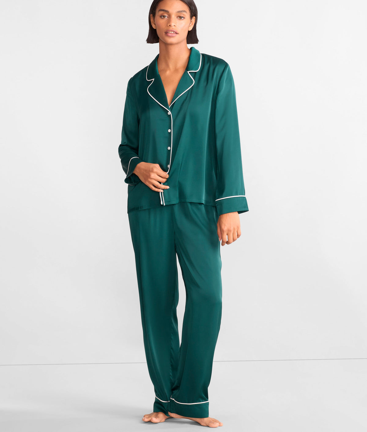 The Washed Satin Pajama Set