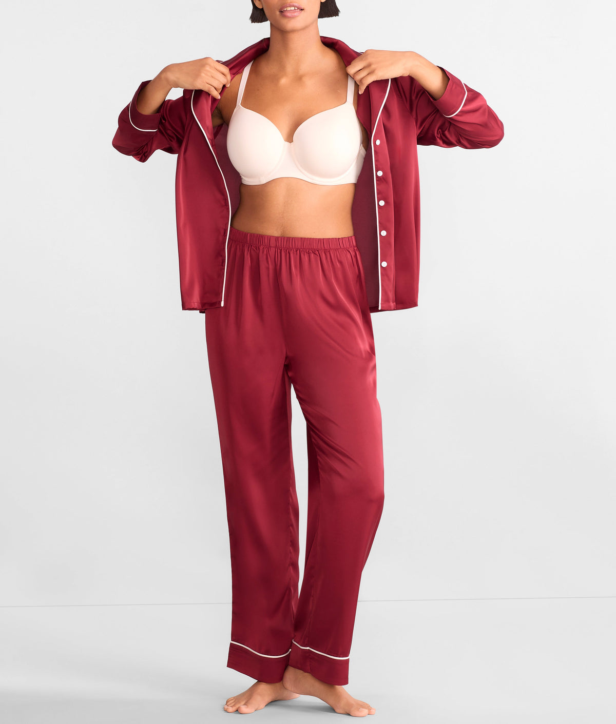 The Washed Satin Pajama Set