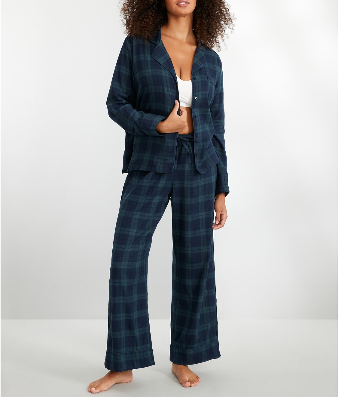 The Cozy Plaid Brushed Cotton Pajama Set