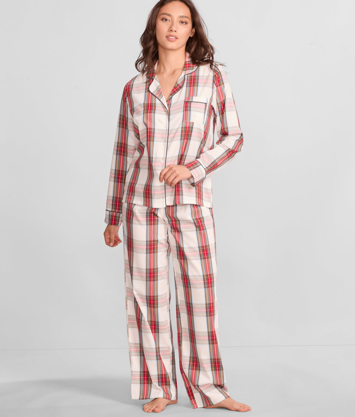 The Cozy Plaid Brushed Cotton Pajama Set