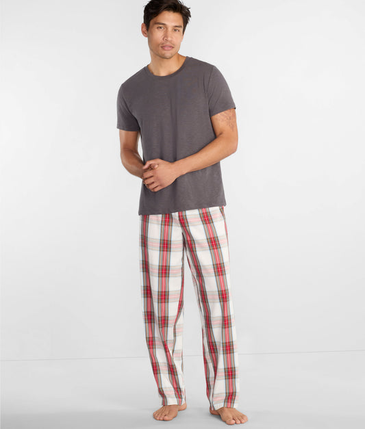 The Cozy Plaid Men's Brushed Cotton Pajama Set