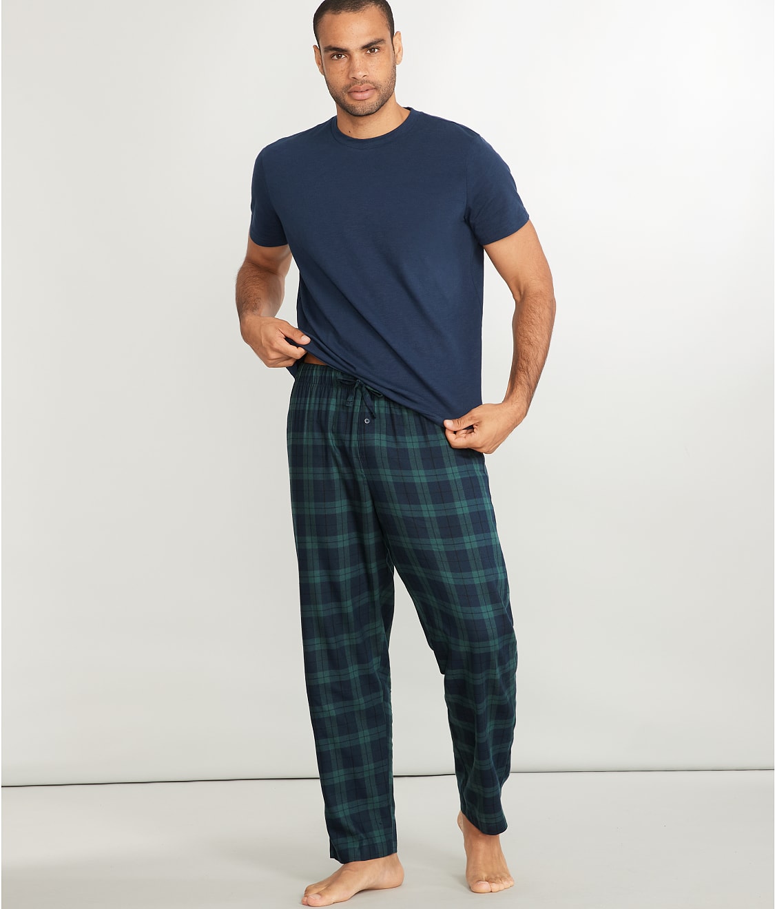 The Cozy Plaid Men's Brushed Cotton Pajama Set