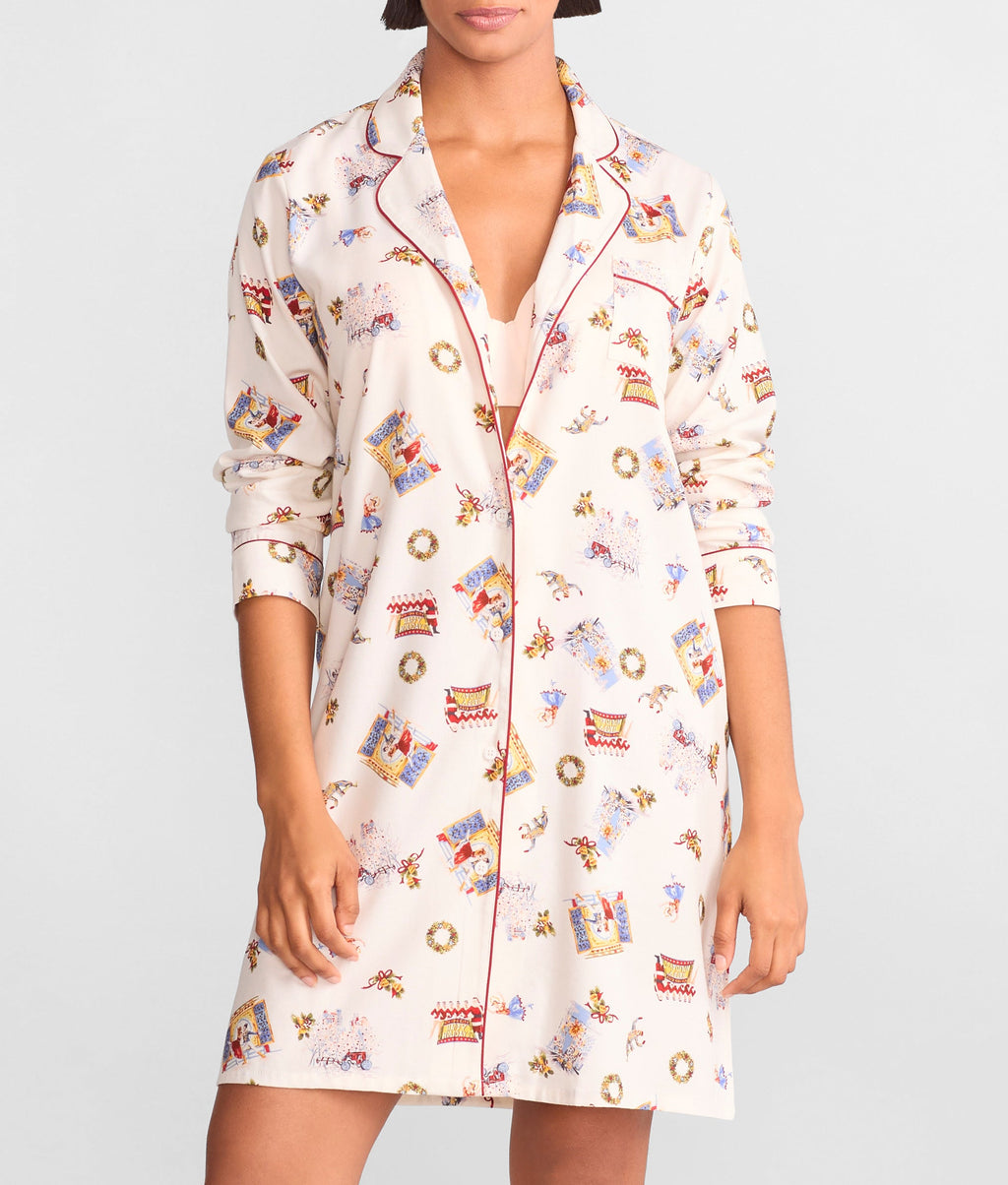 The Cozy Brushed Cotton Printed Sleep Shirt