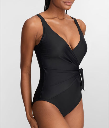The Slimming Plunge Side-Tie One-Piece