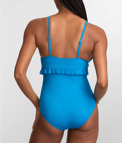 The Slimming Ruffle Plunge One-Piece