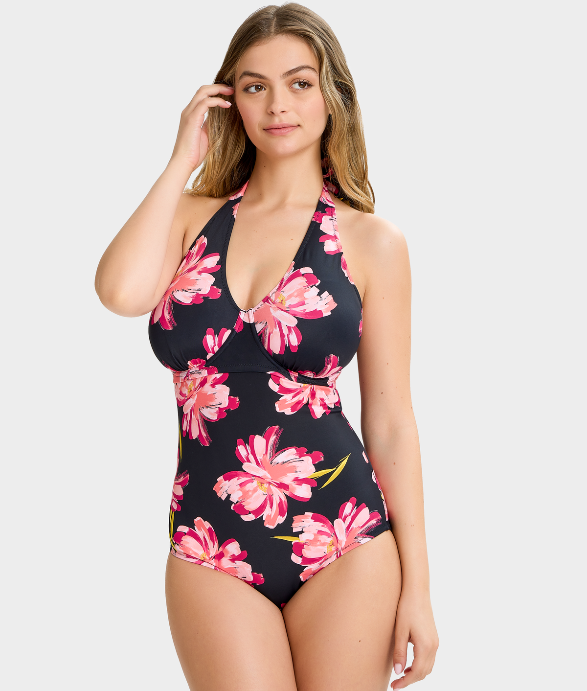 The Slimming Halter Underwire One-Piece Swimsuit