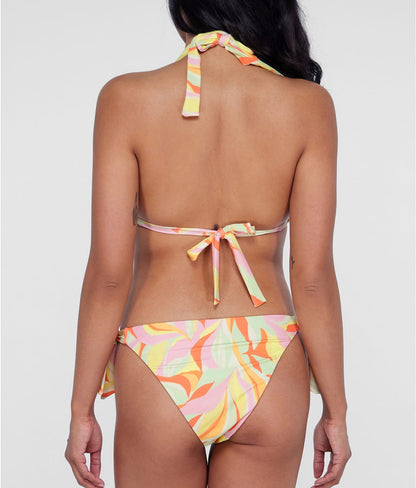 Ring-Front Triangle Halter Bikini Top
