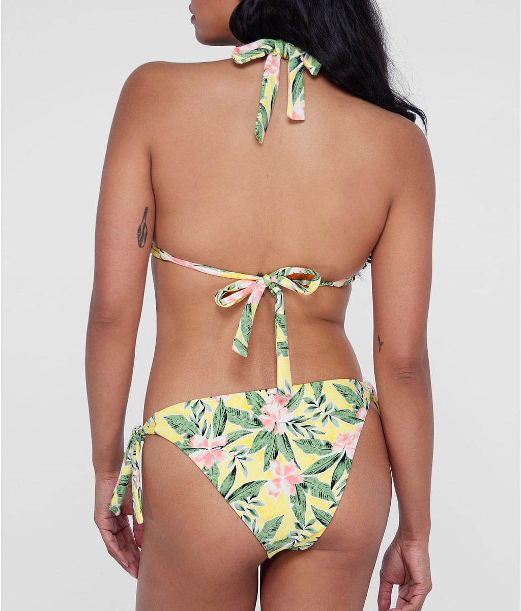 Ring-Front Triangle Halter Bikini Top