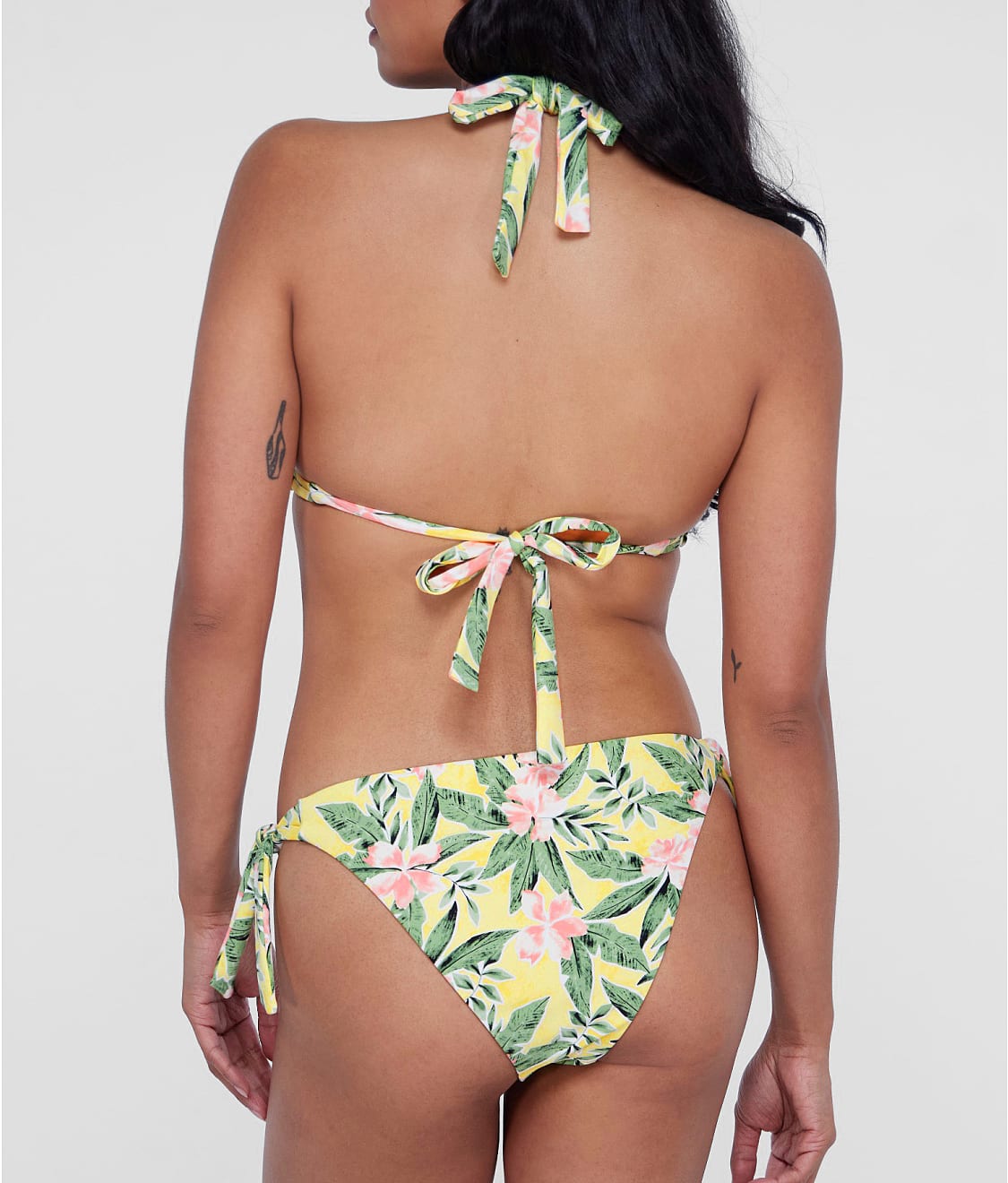 Ring-Front Triangle Halter Bikini Top