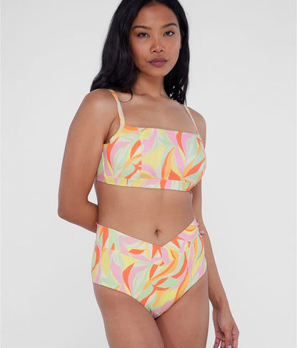 Square Neck Underwire Bralette Bikini Top