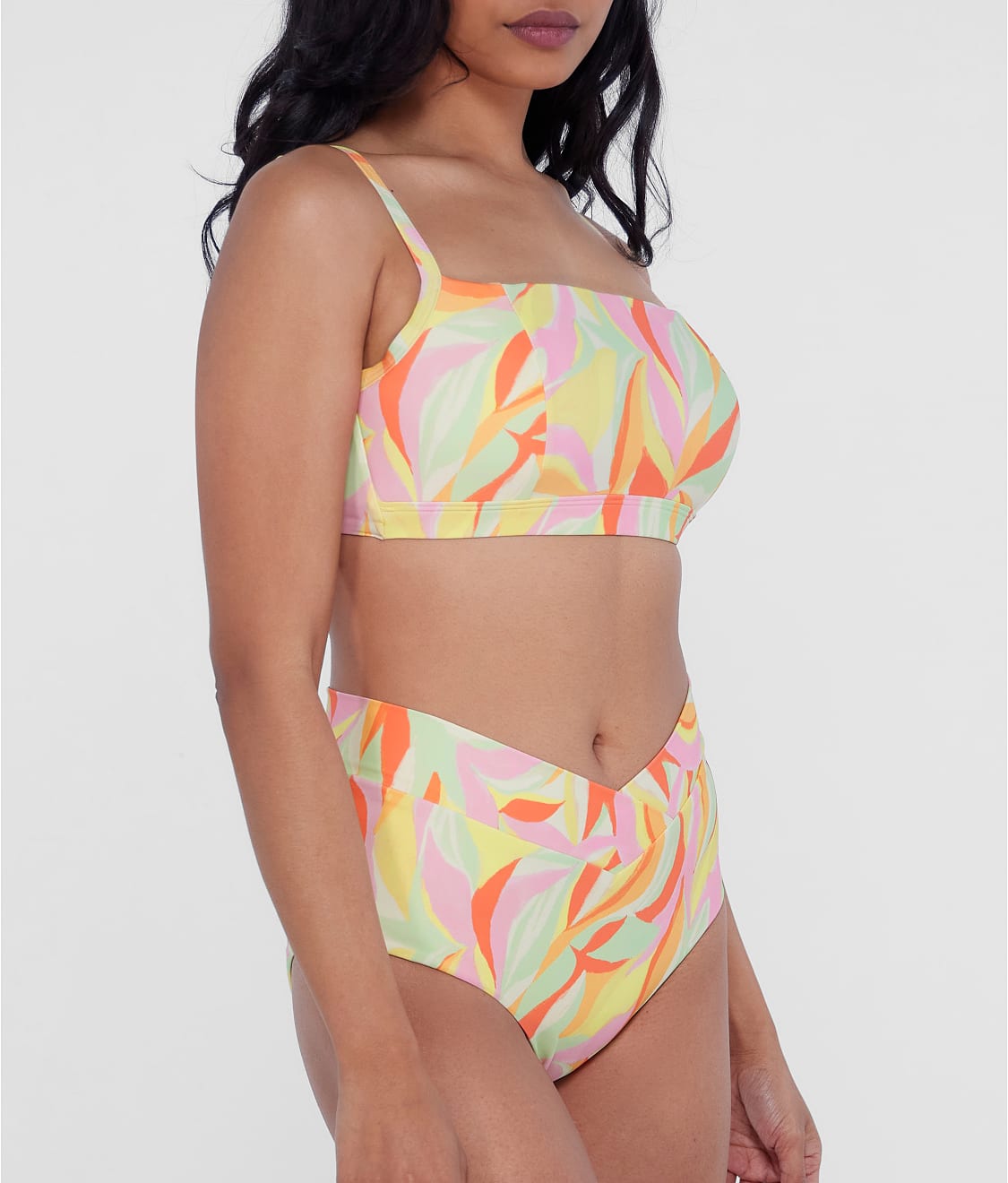 Square Neck Underwire Bralette Bikini Top