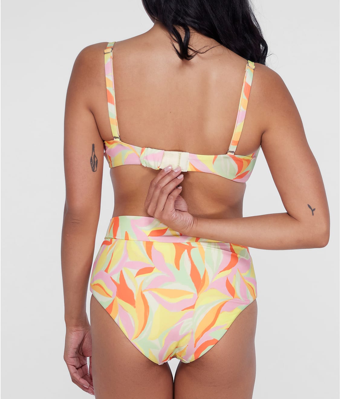 Square Neck Underwire Bralette Bikini Top