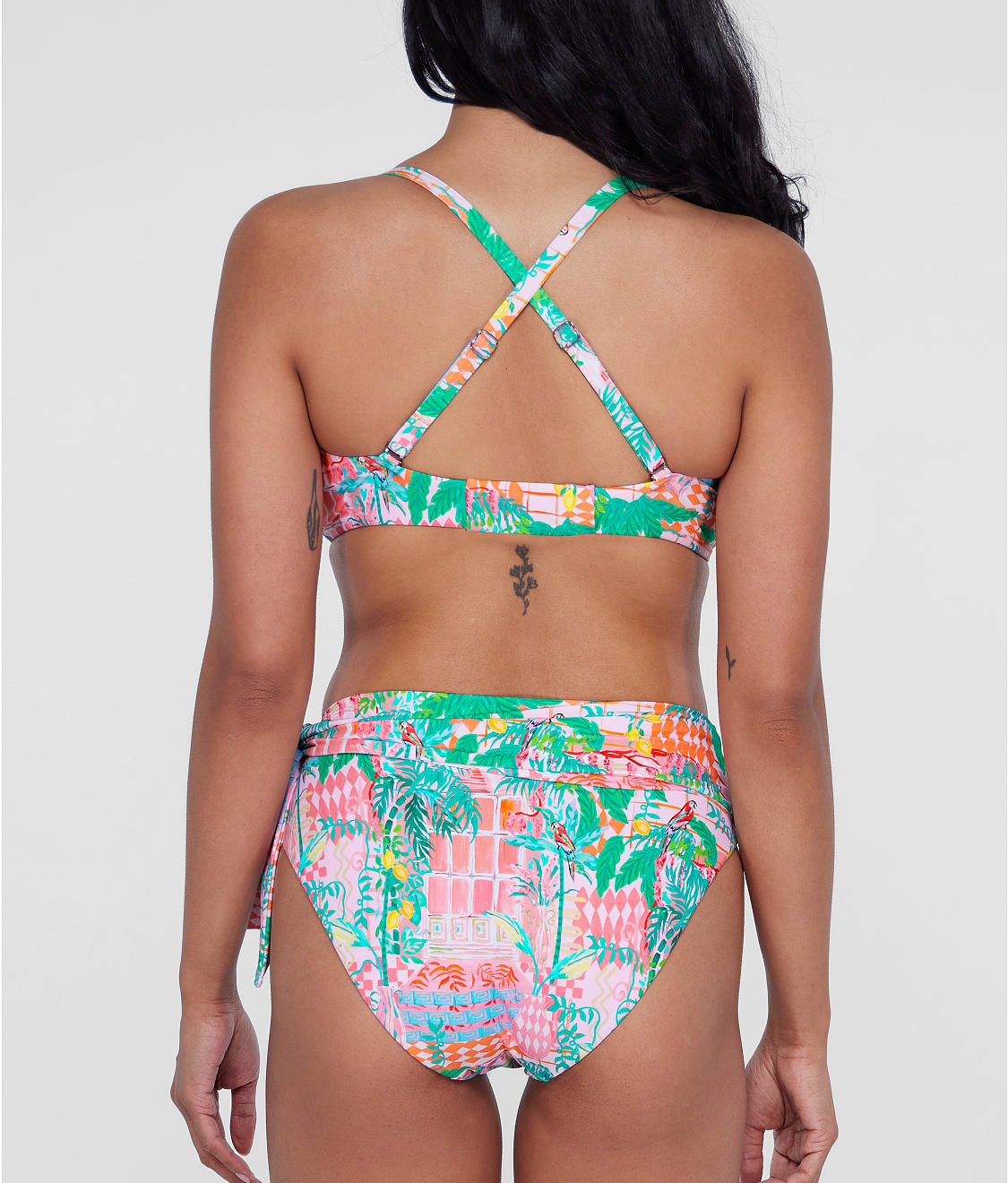 Square Neck Underwire Bralette Bikini Top