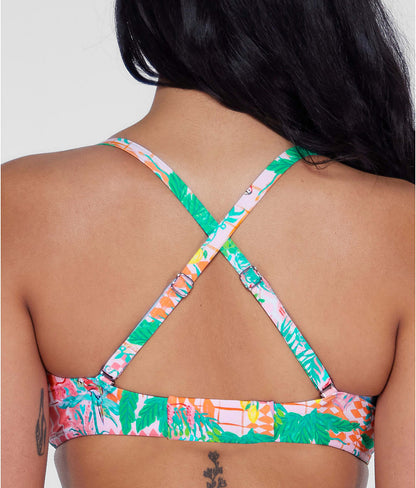 Square Neck Underwire Bralette Bikini Top