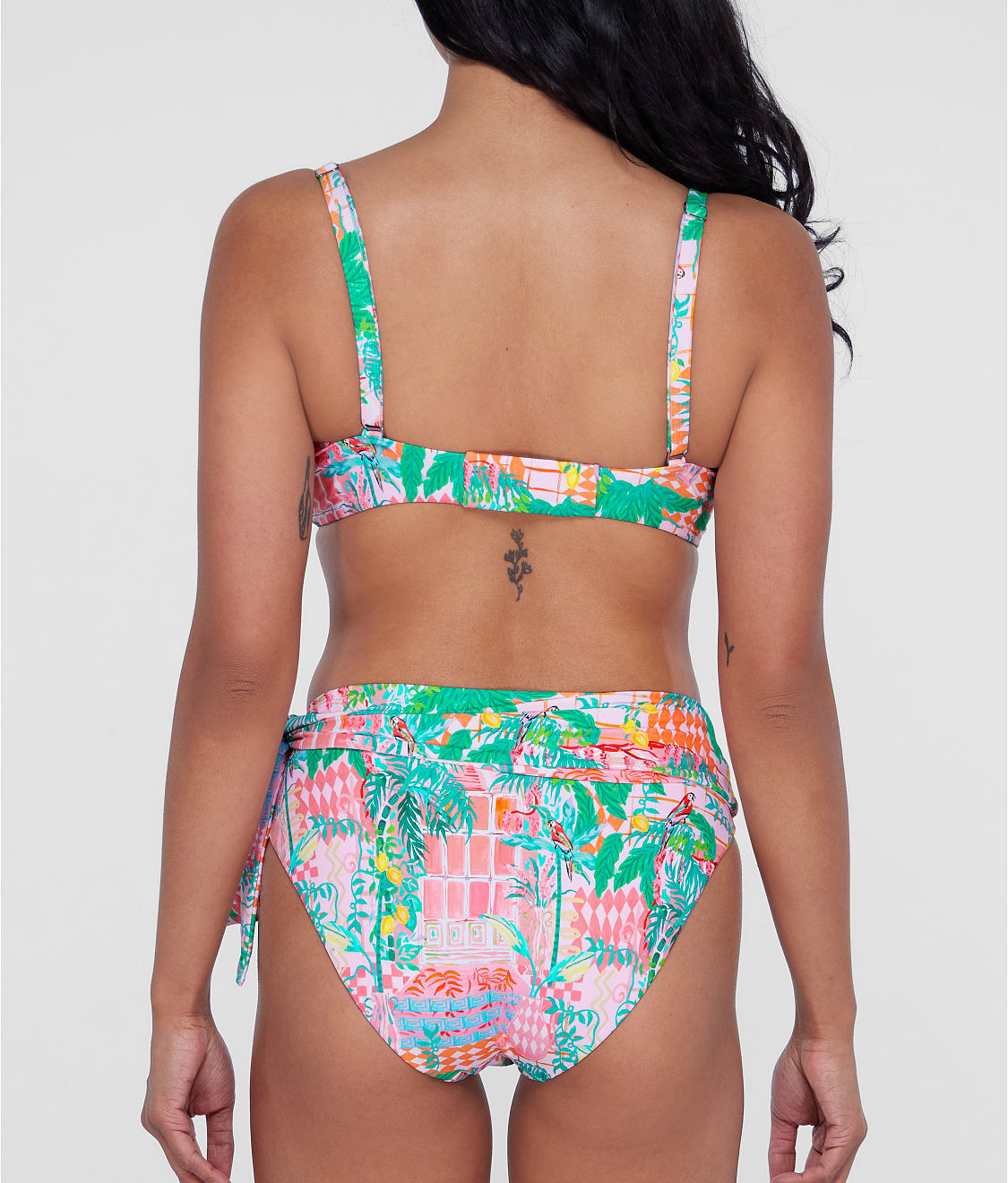 Square Neck Underwire Bralette Bikini Top