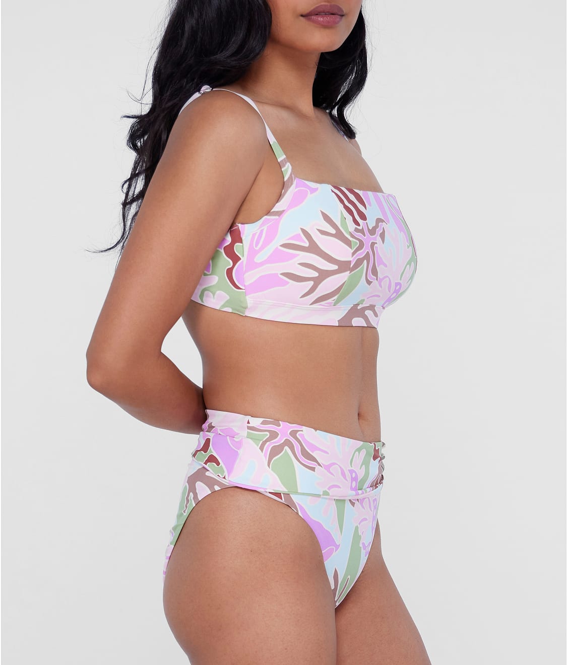 Square Neck Underwire Bralette Bikini Top