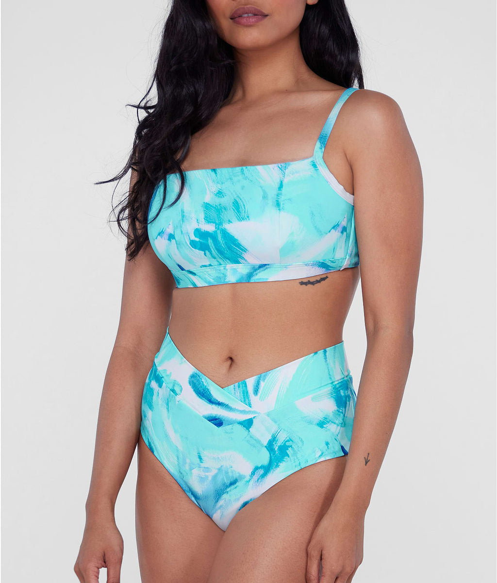 Square Neck Underwire Bralette Bikini Top