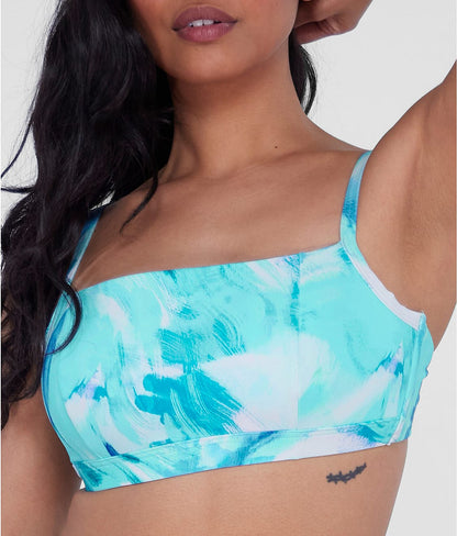 Square Neck Underwire Bralette Bikini Top
