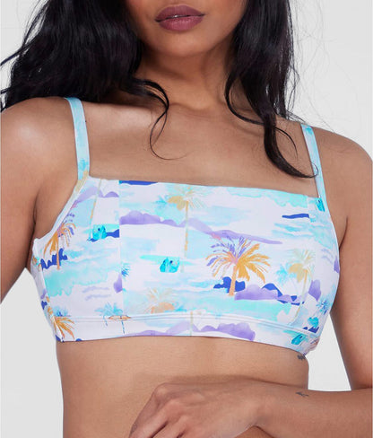 Square Neck Underwire Bralette Bikini Top
