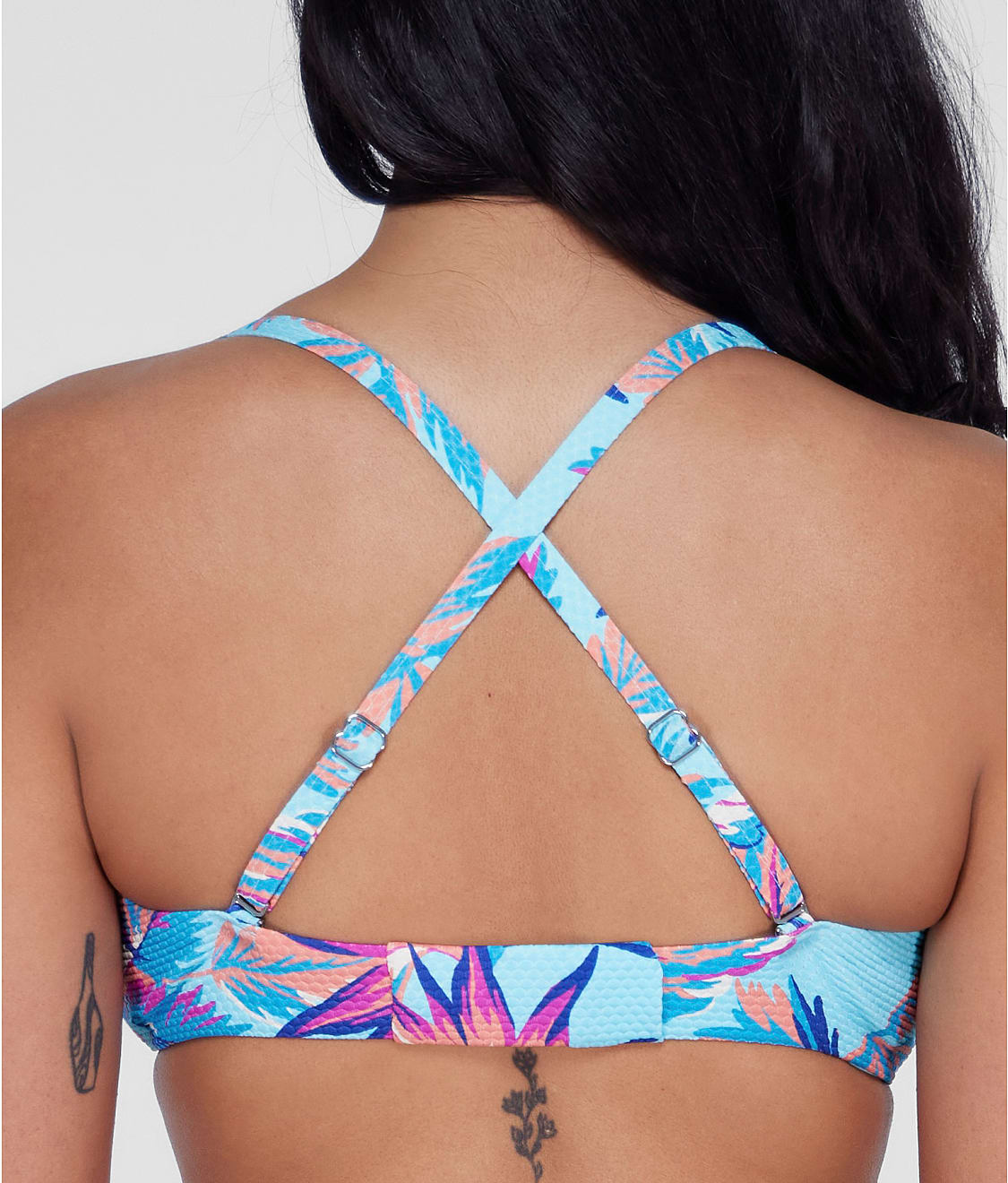 Square Neck Underwire Bralette Bikini Top